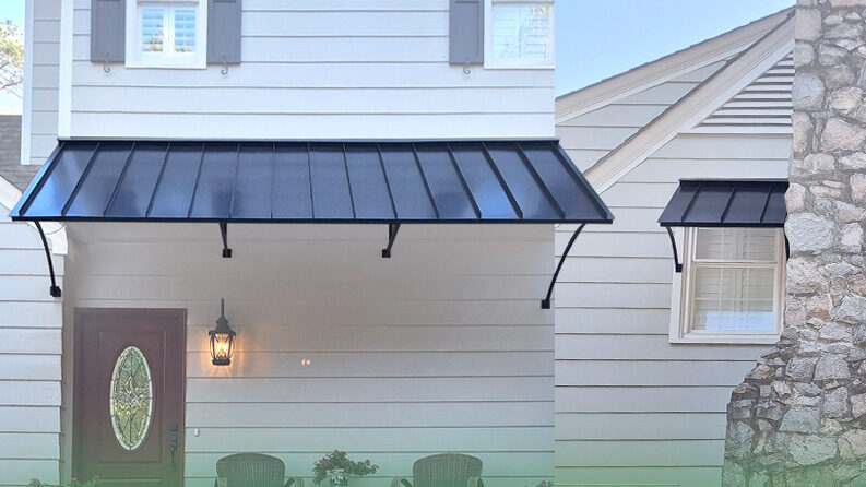 Residential standing seam awning