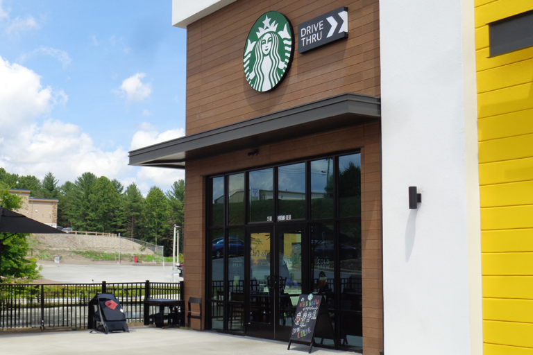 cantilevered starbucks